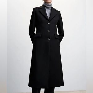 Mango Metallic buttoned coat